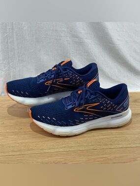 Brooks Glycerin 20 Men's Size 12.5 D Running Athletic Shoes Blue Orange